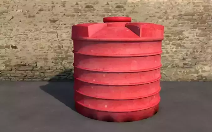 Water tank Free low-poly 3D model