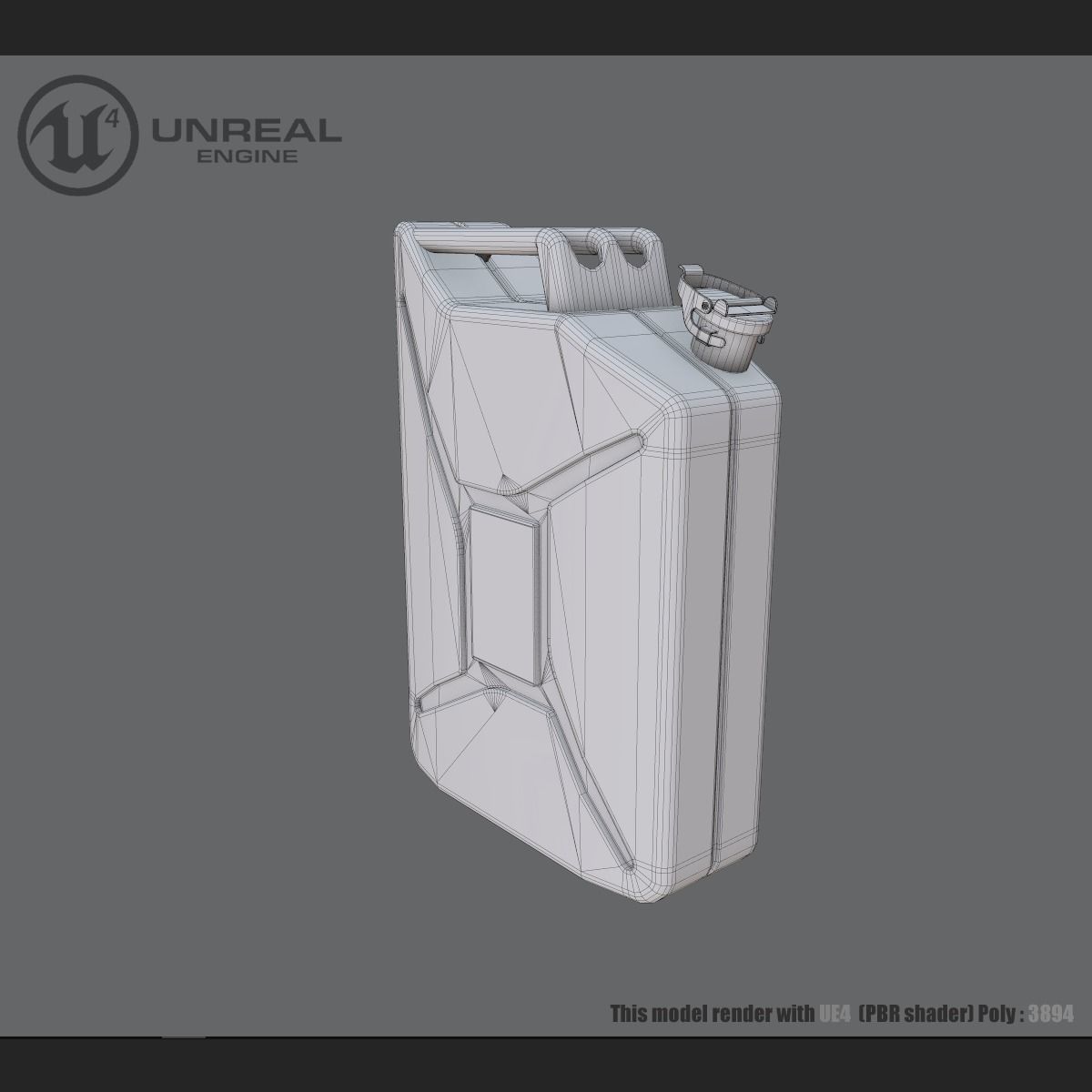 Jerrycan gas can Low-poly 3D model_5