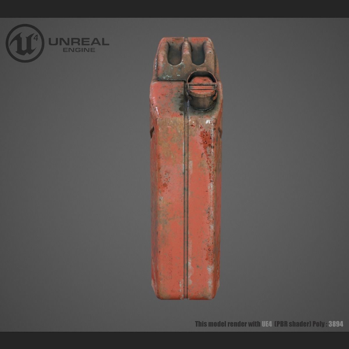 Jerrycan gas can Low-poly 3D model_4