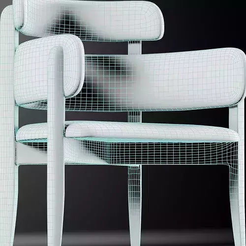 Eclipse Chair Low-poly 3D model 5