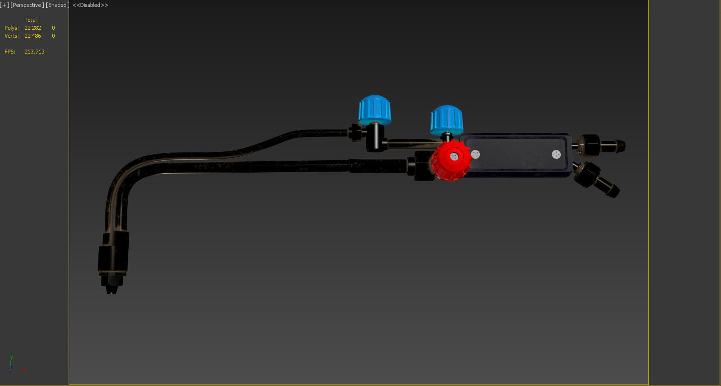 Cutting torch 3D model_7