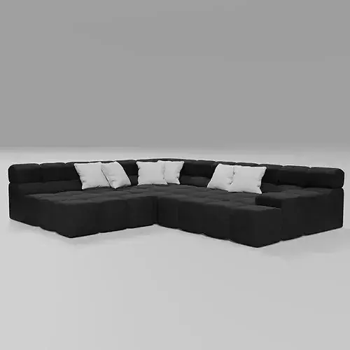 Pearl Contrast Sofa 3D model 2