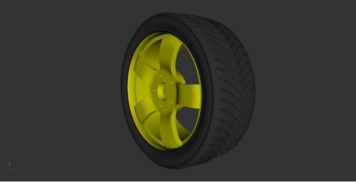 5 Spoke Wheel Free 3D model