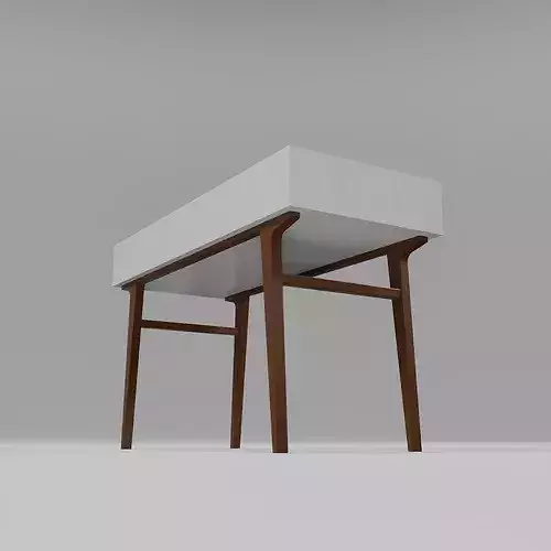 Ivory Stream Table 3D model 4