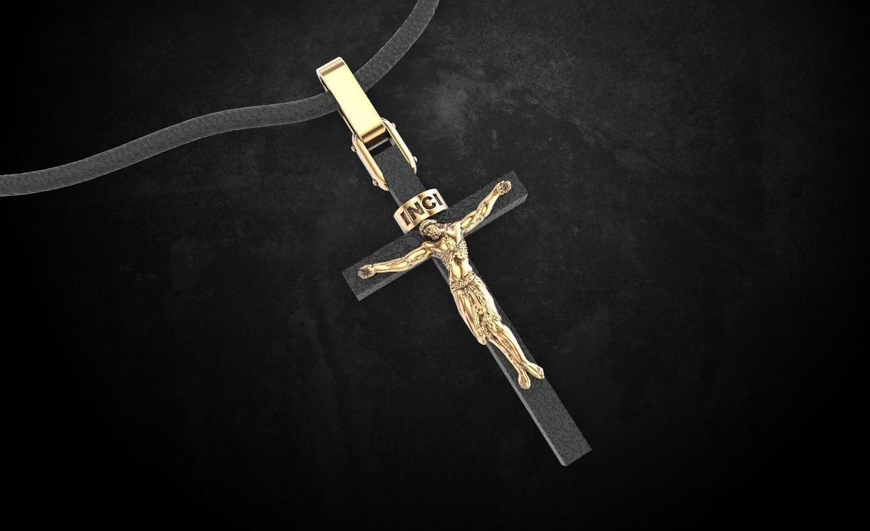 Cross with a tree  64  3D print model_4