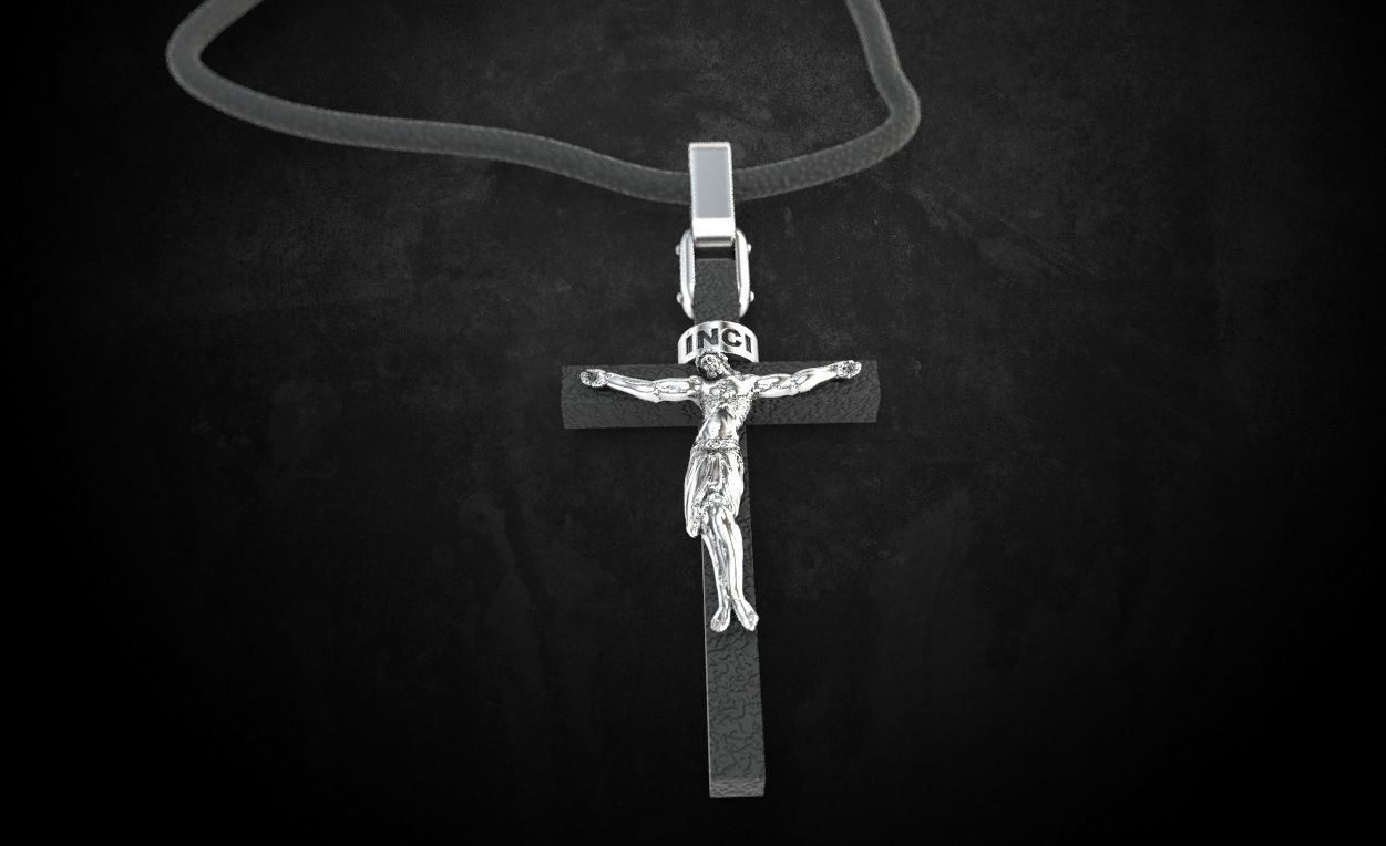 Cross with a tree  64  3D print model_2