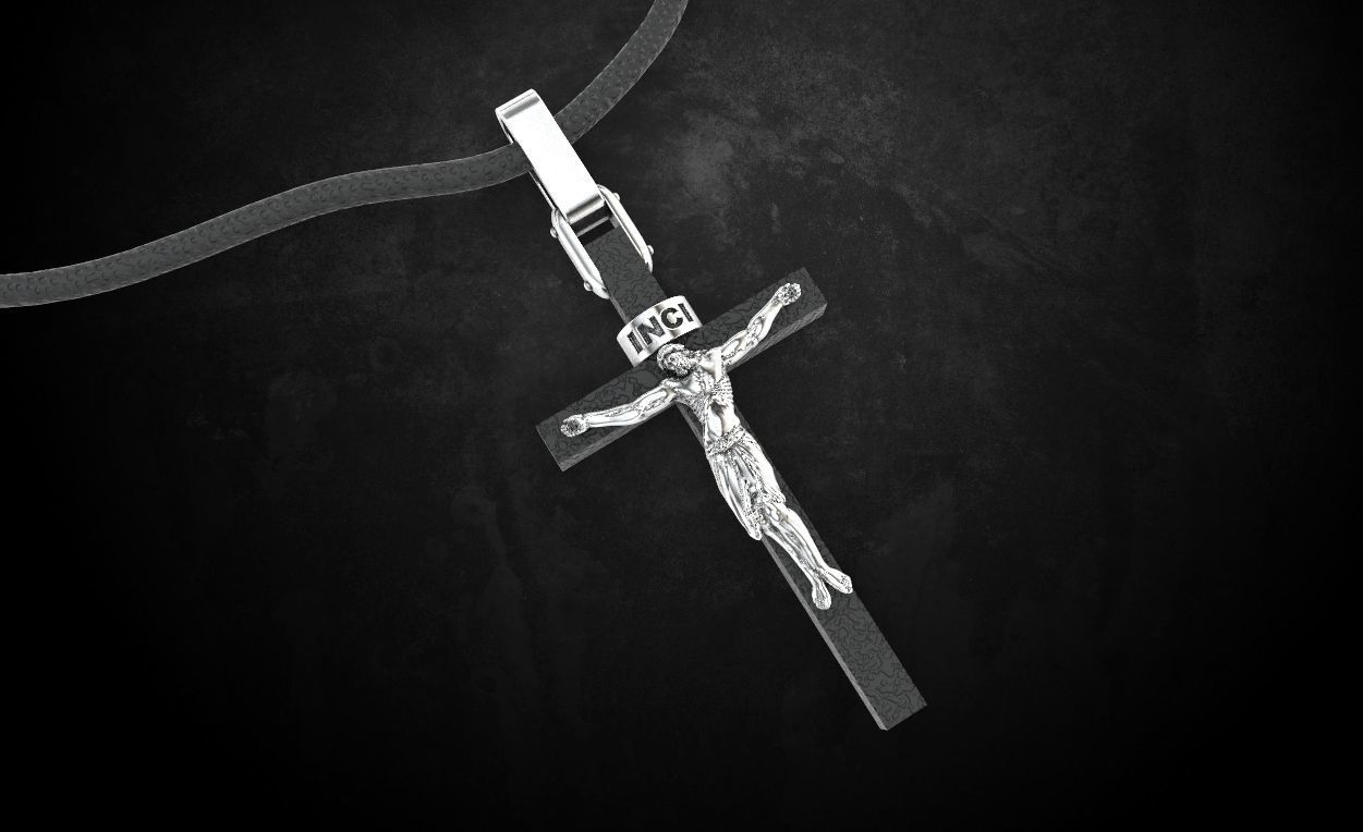 Cross with a tree  64  3D print model_5