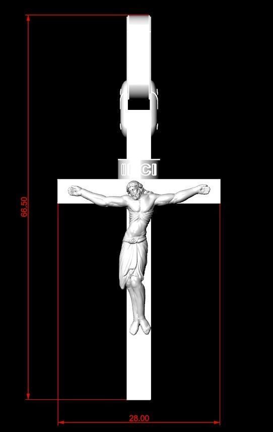 Cross with a tree  64  3D print model_13