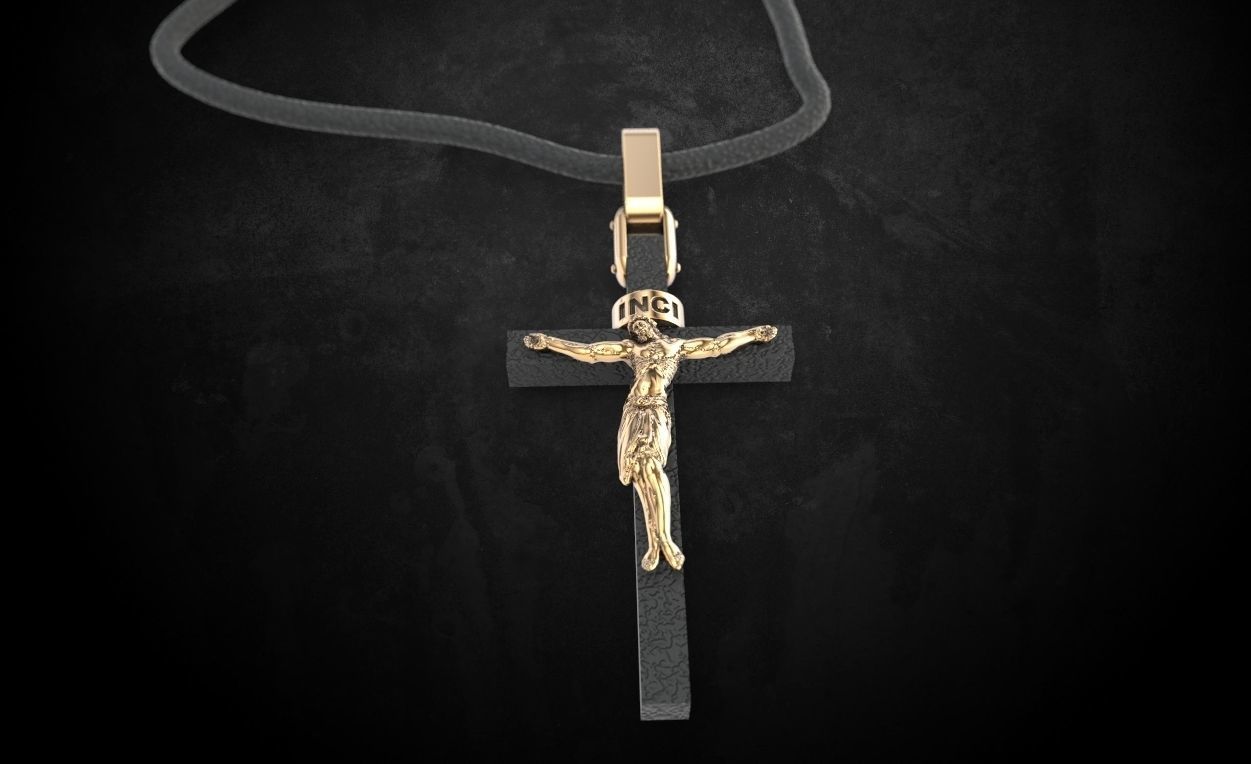 Cross with a tree  64  3D print model_1