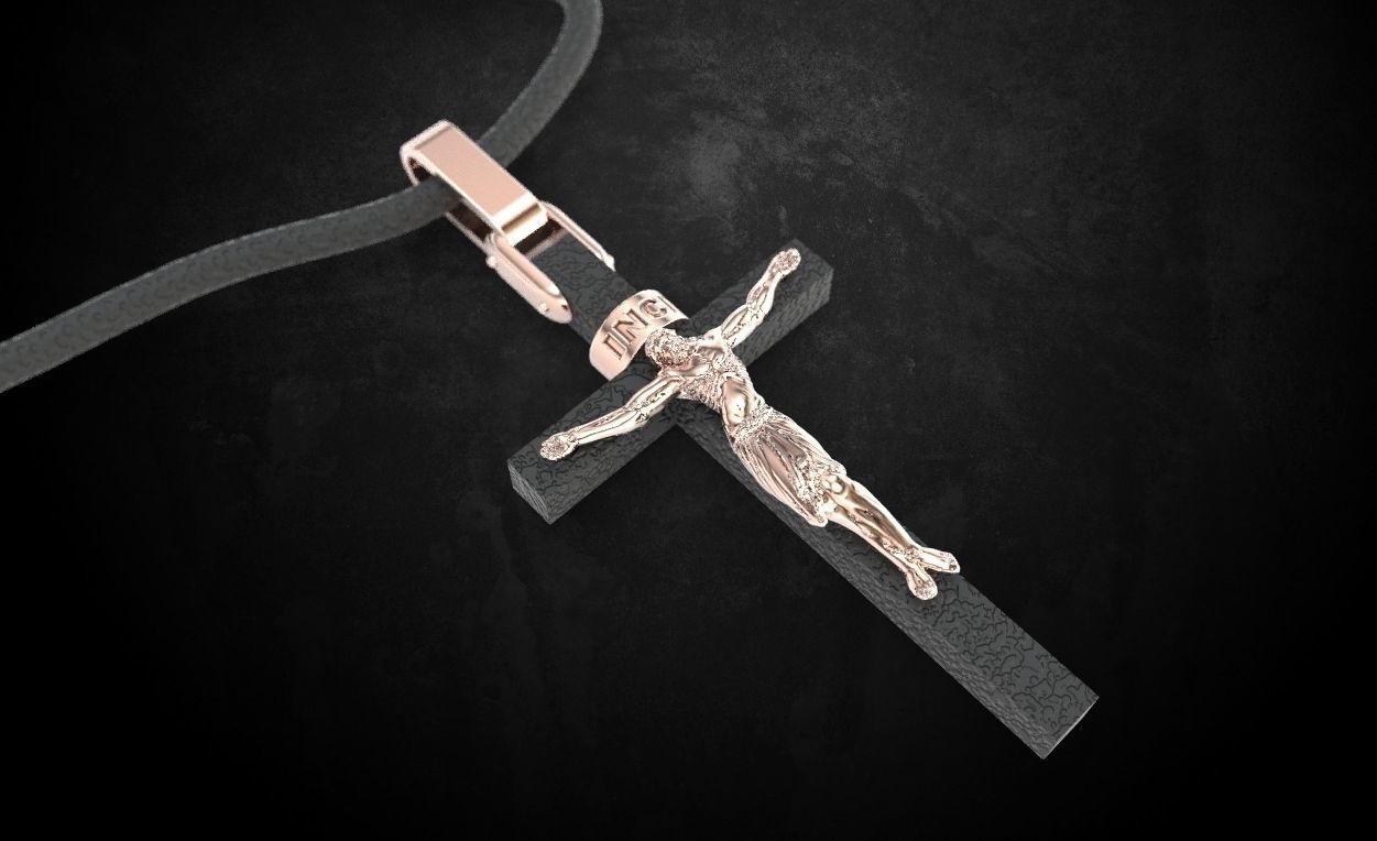 Cross with a tree  64  3D print model_6