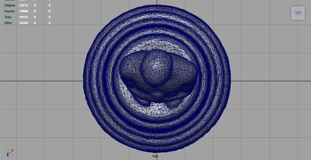 Gold Hollywood Award Statue Low-poly 3D model_13