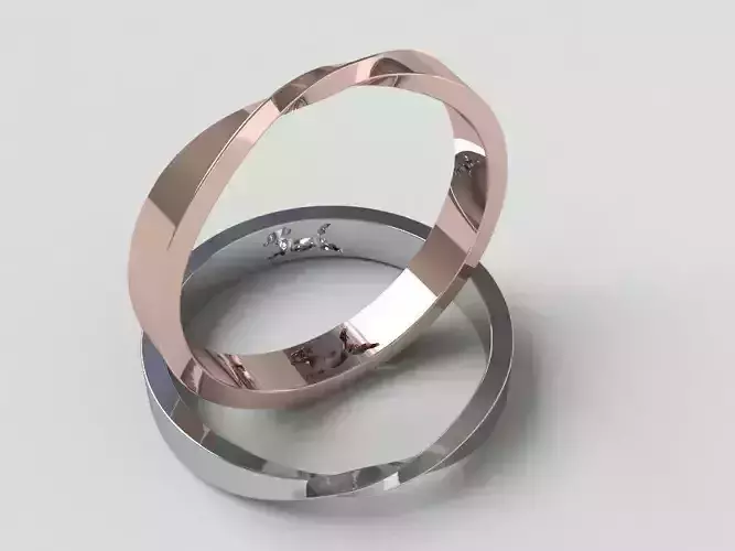 Ringmodel112 - Dog ring -Mobius band