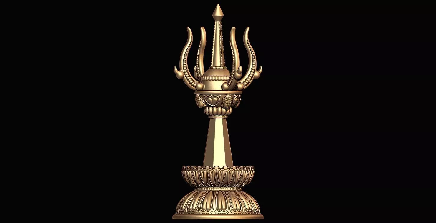 Vajra Pestle Jewelry Storage Box 3D print model