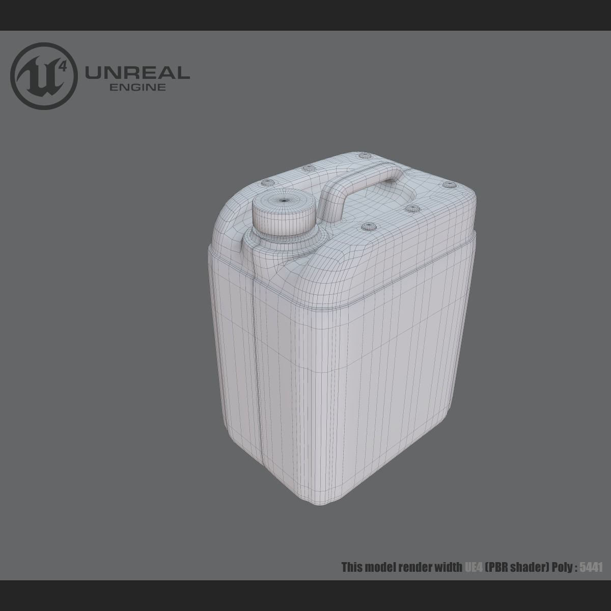 Plastic jerrycan Low-poly 3D model_4