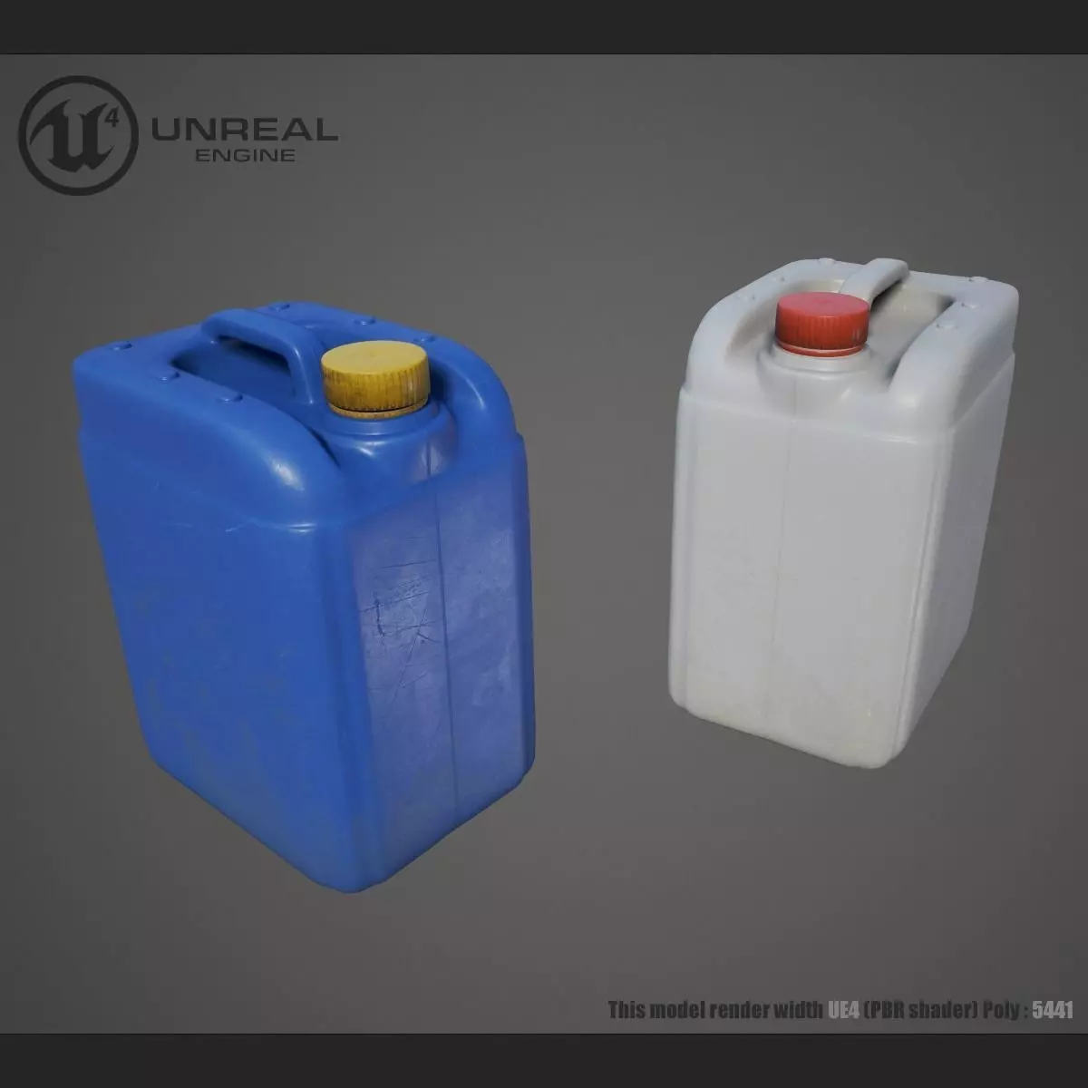 Plastic jerrycan Low-poly 3D model_0