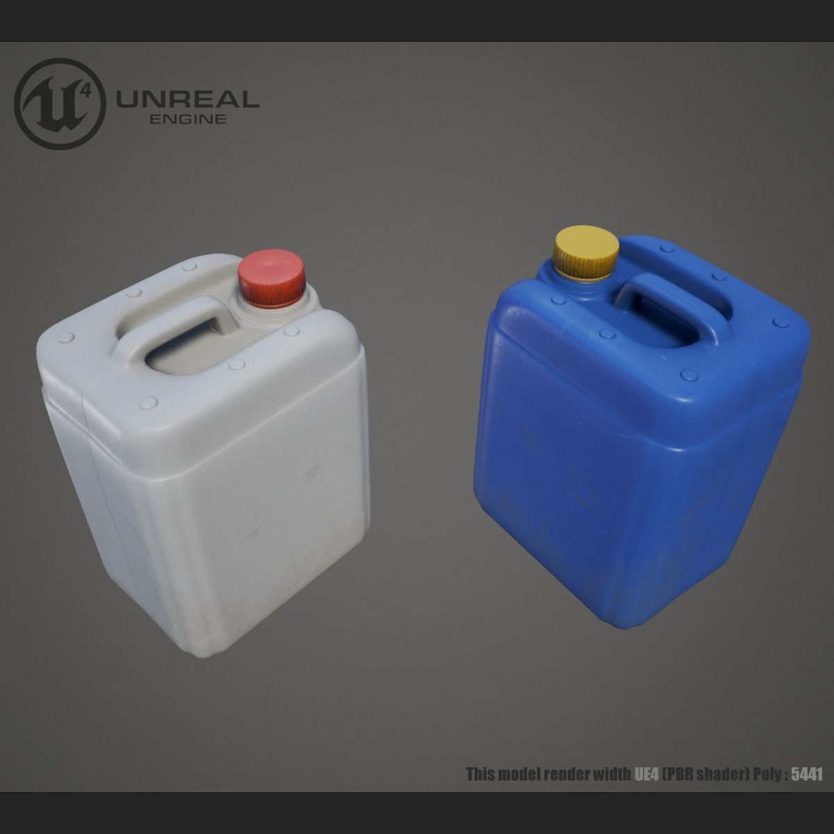 Plastic jerrycan Low-poly 3D model_1