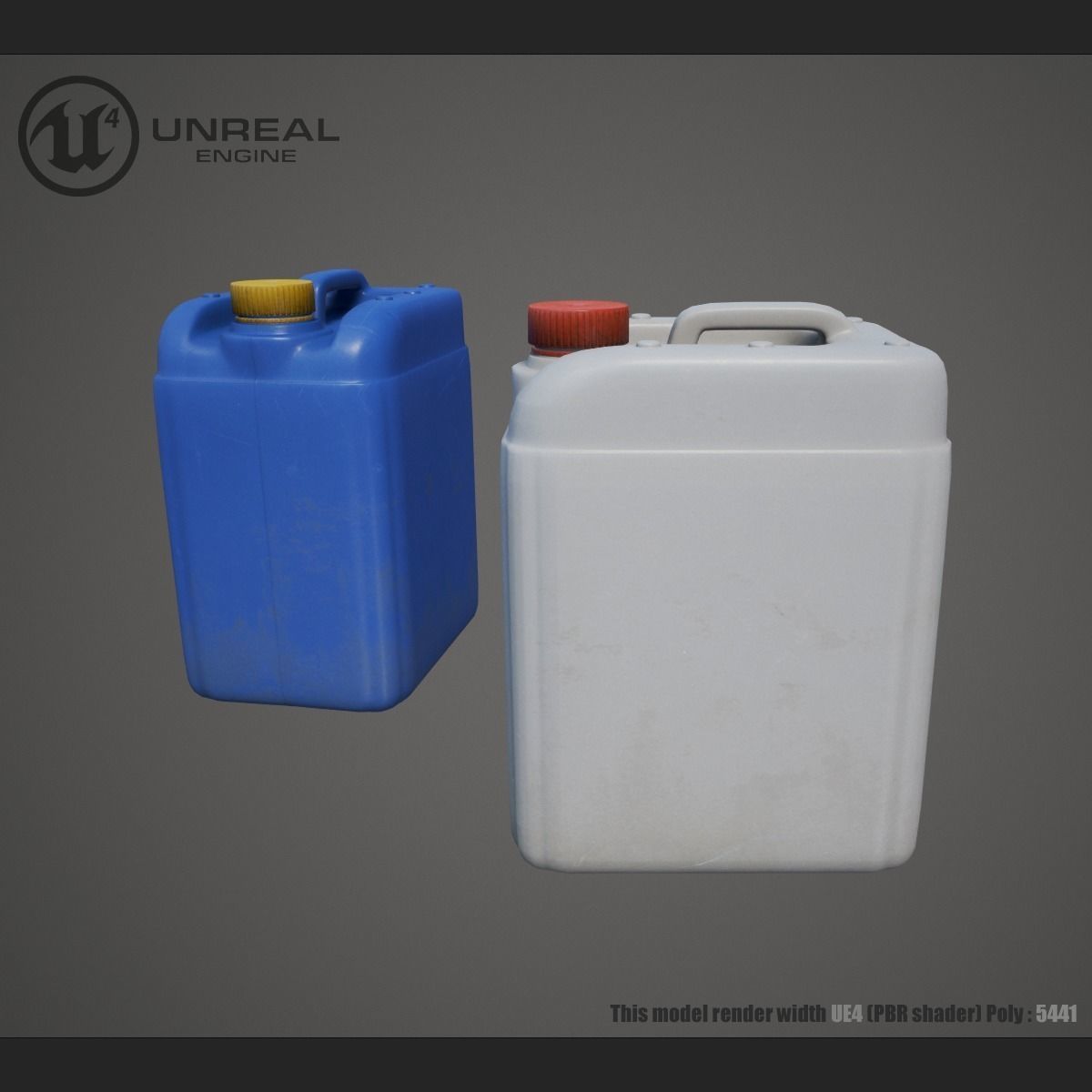 Plastic jerrycan Low-poly 3D model_2