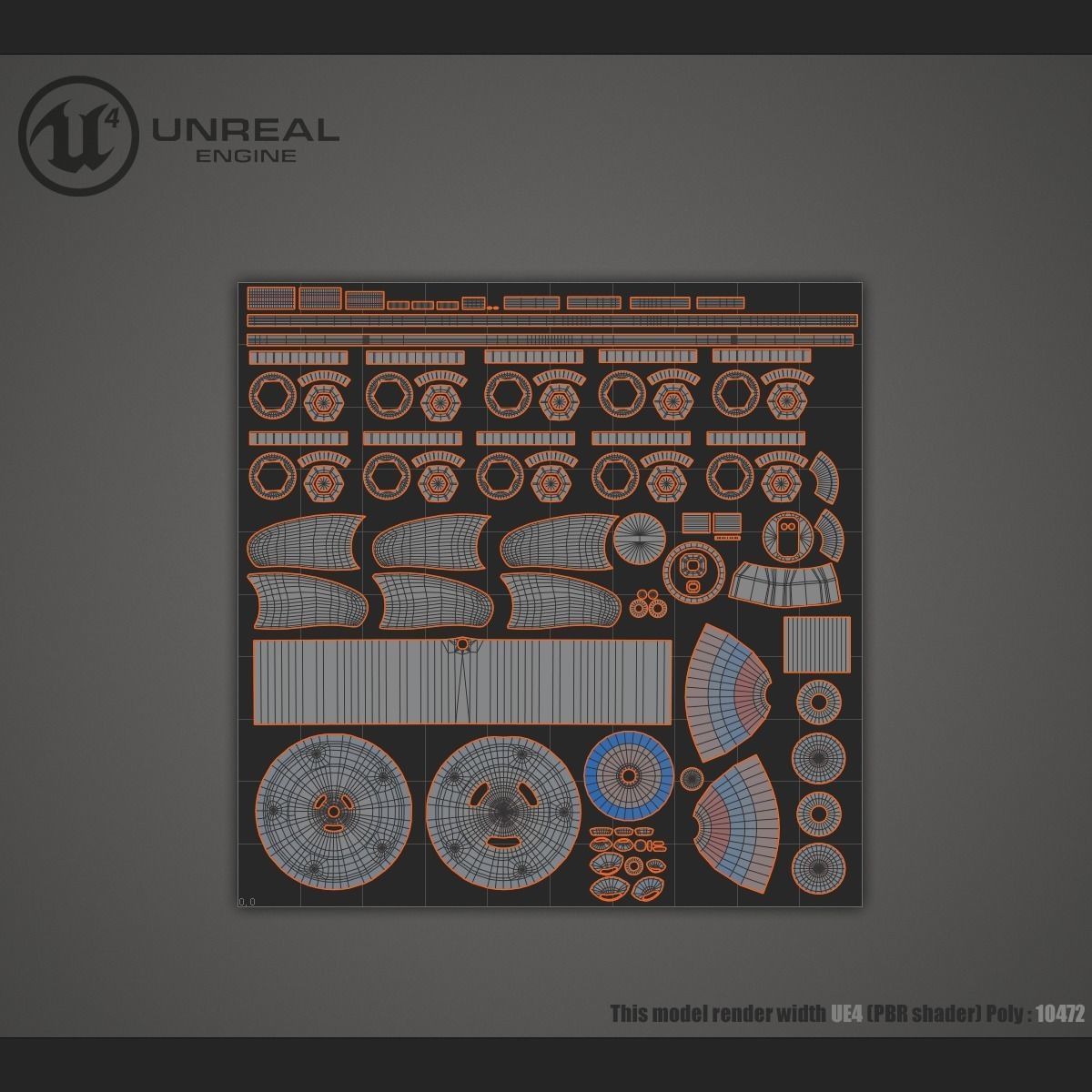 Old fan Low-poly 3D model_8