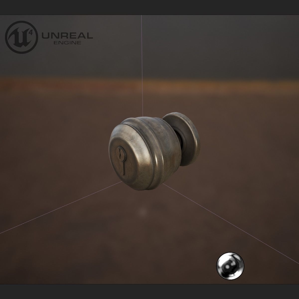 3D model Door handle ball VR / AR / lowpoly CGTrader