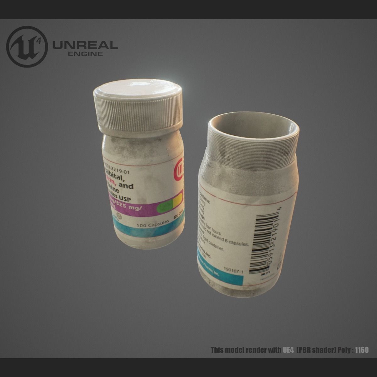 Medical pills Low-poly 3D model_2