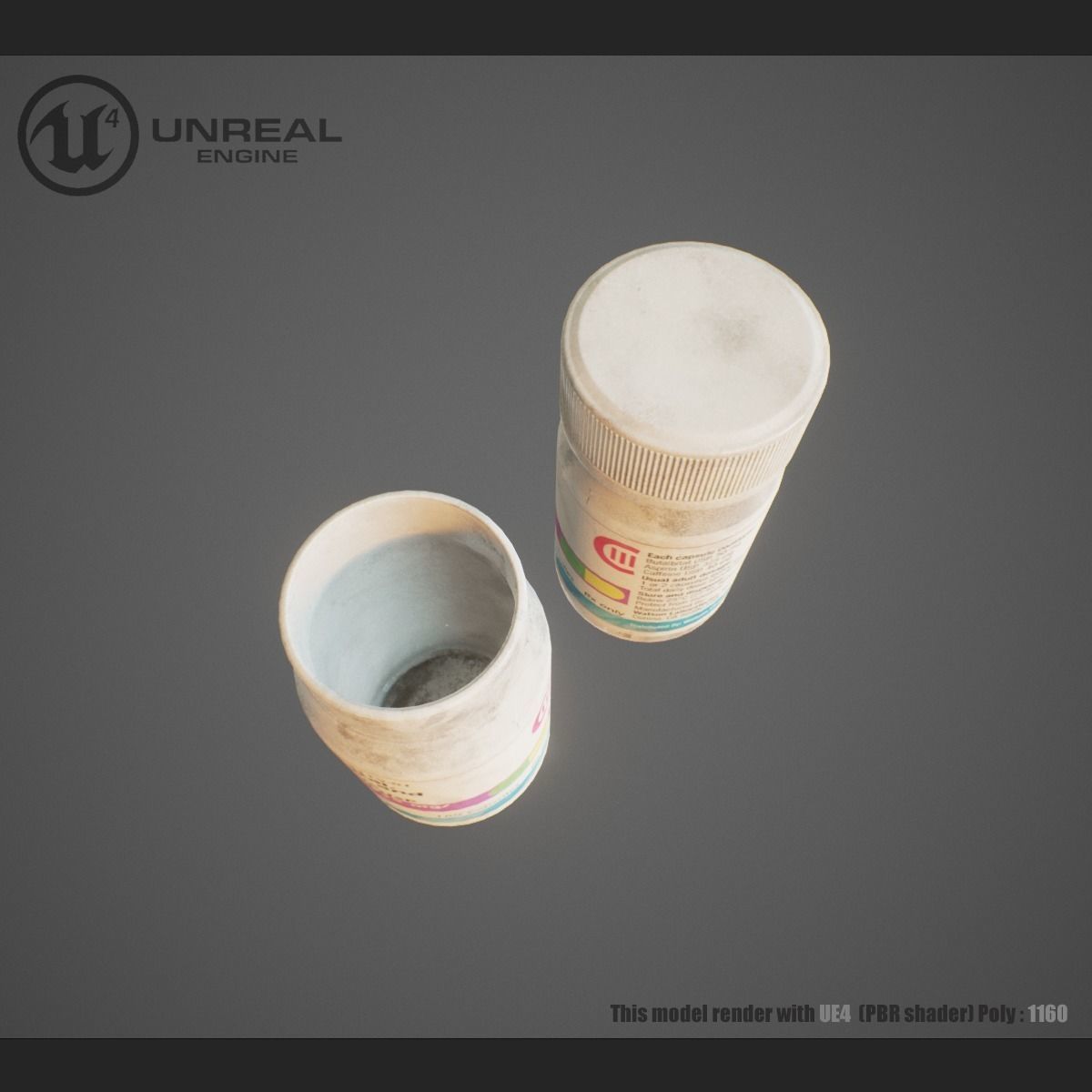 Medical pills Low-poly 3D model_3