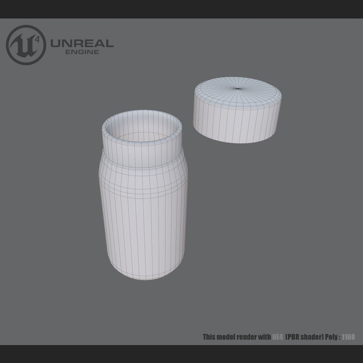 Medical pills Low-poly 3D model_4