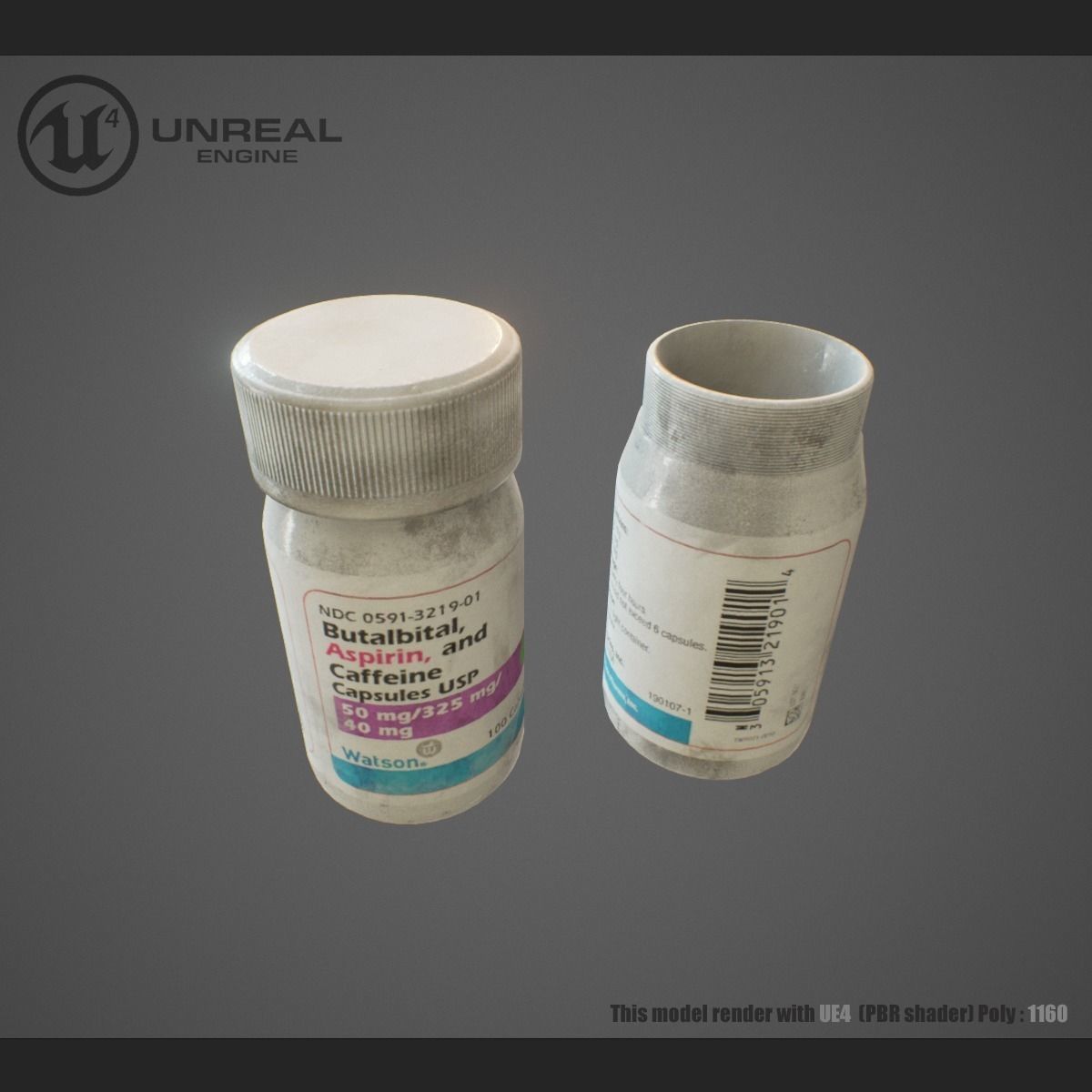 Medical pills Low-poly 3D model_0