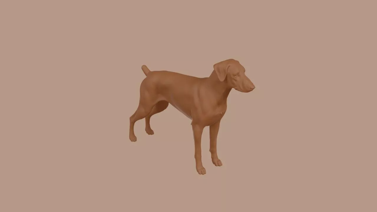 Doberman Pinscher dog 3D print model