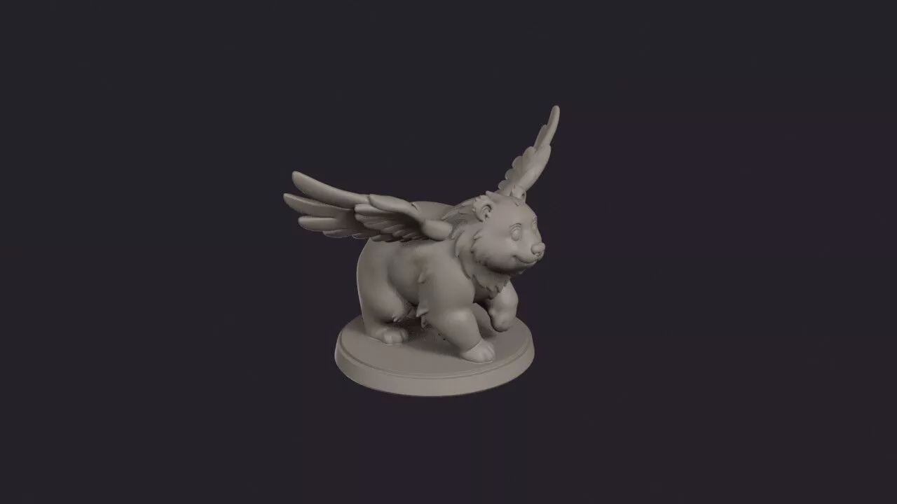 Winged Bear Sky Guardian 3D print model