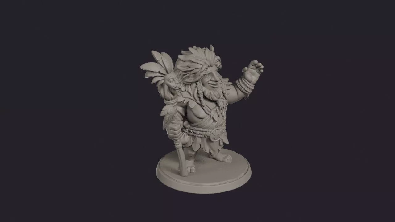 Jungle Lord Wild Shaman 3D print model