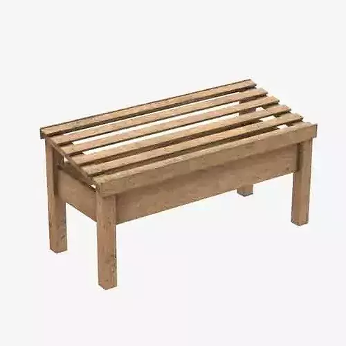 Fruits Wooden Table Low-poly 3D model 6