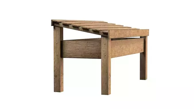 Fruits Wooden Table Low-poly 3D model 4