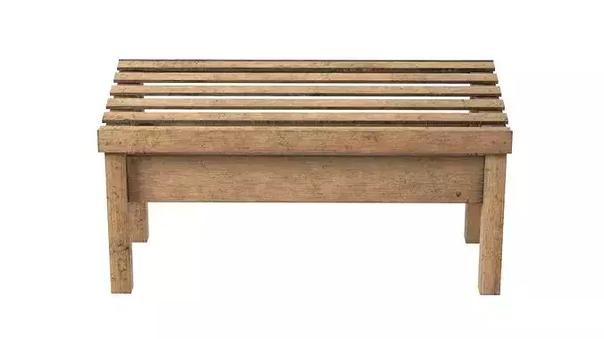 Fruits Wooden Table Low-poly 3D model 5