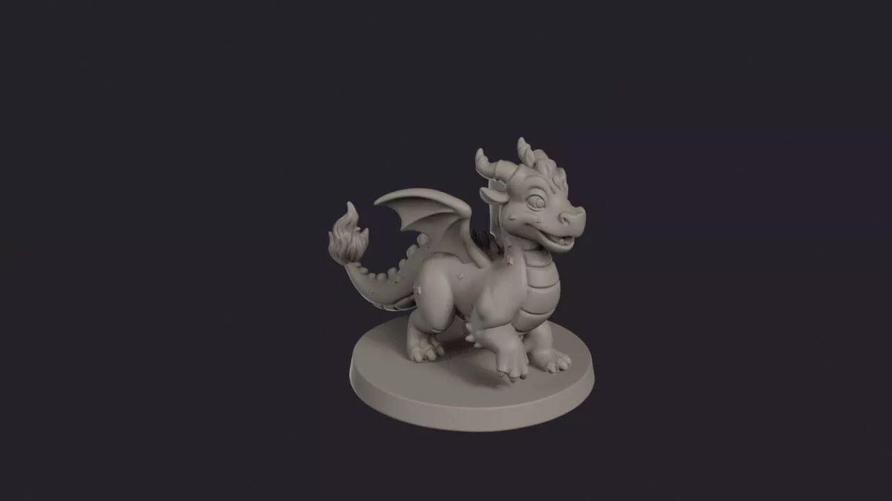 Fire Dragon Flame Wyrmling 3D print model
