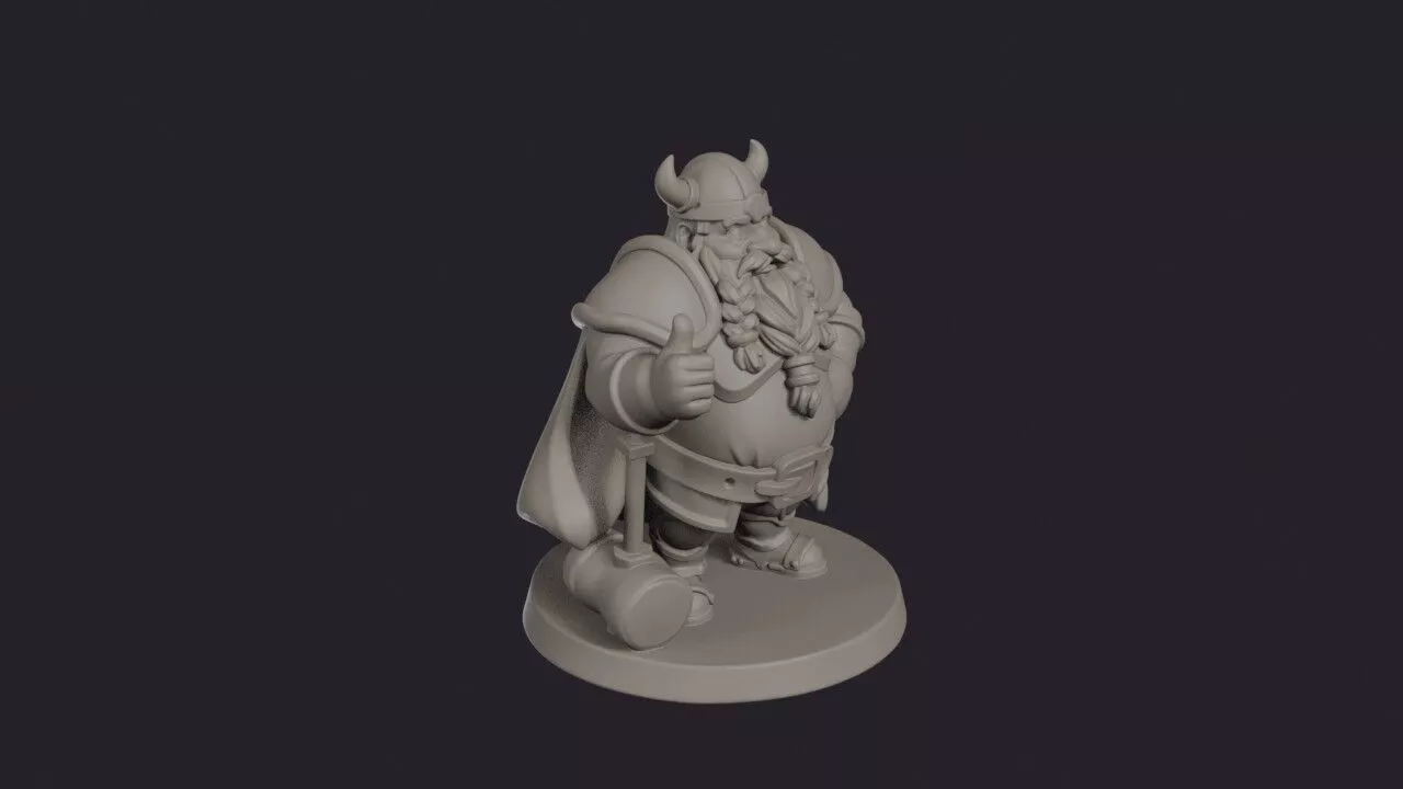 Fat Warlord Viking Chieftain 3D print model