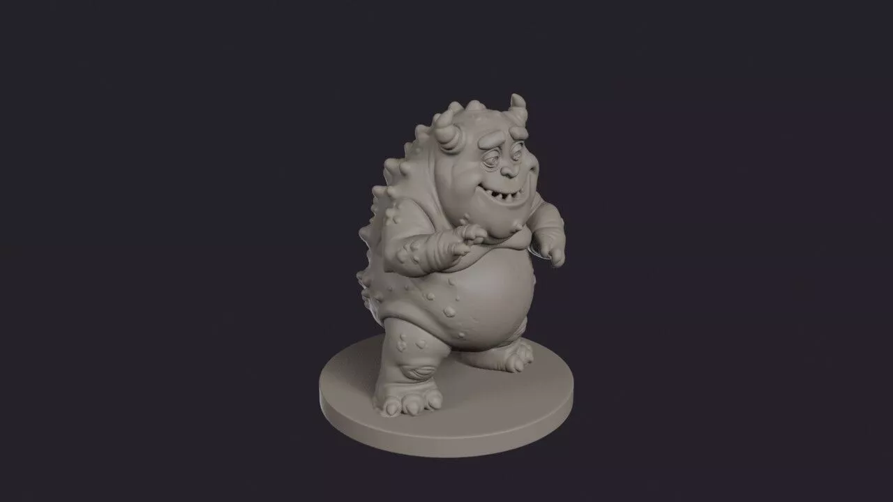 Fat Monster Plump Ogre 3D print model