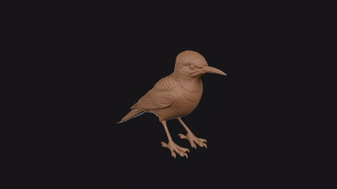Flicker Bird 3D print model