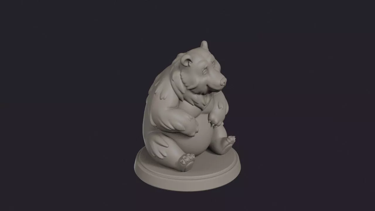 Fat Bear Chubby Beast 3D print model