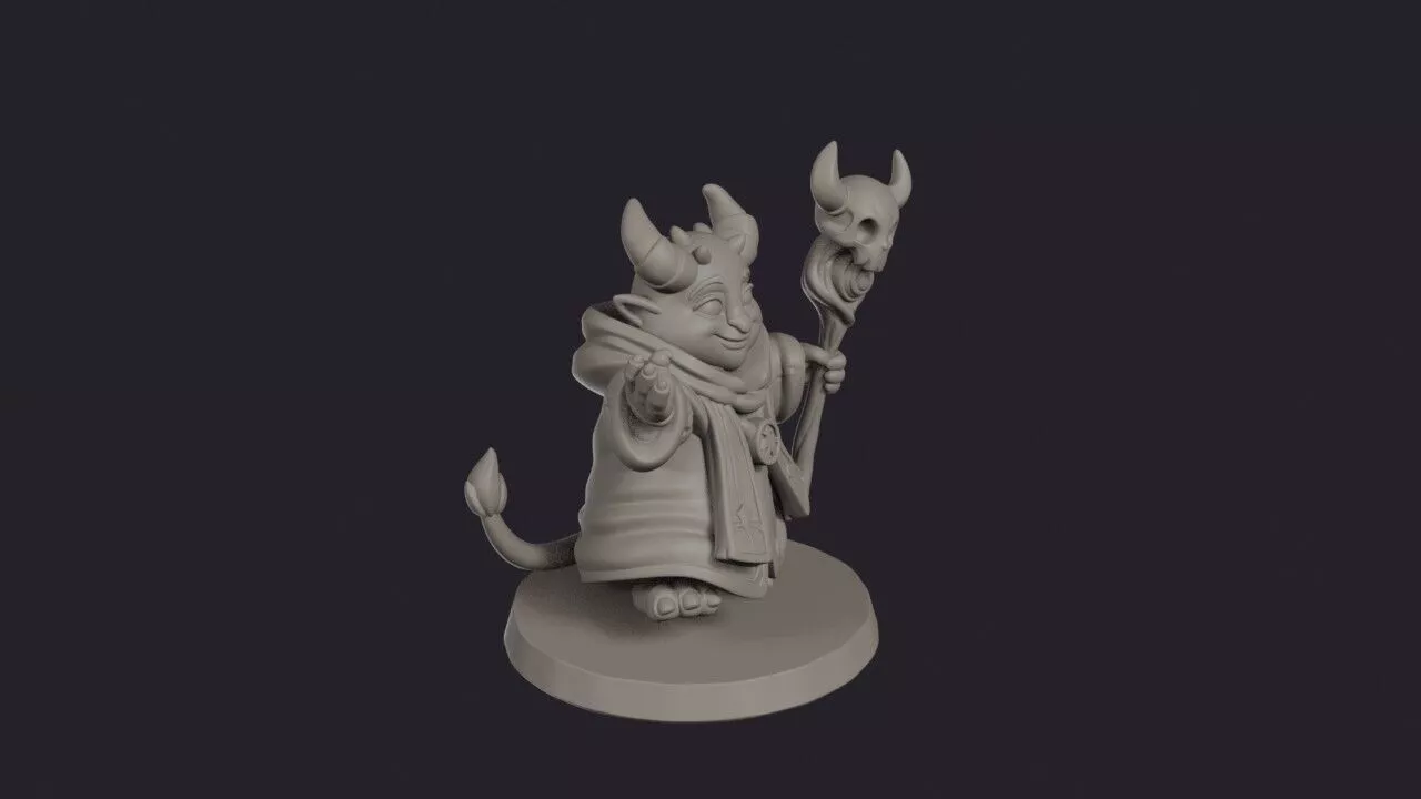 Demon Priest Skull Cultist 3D print model
