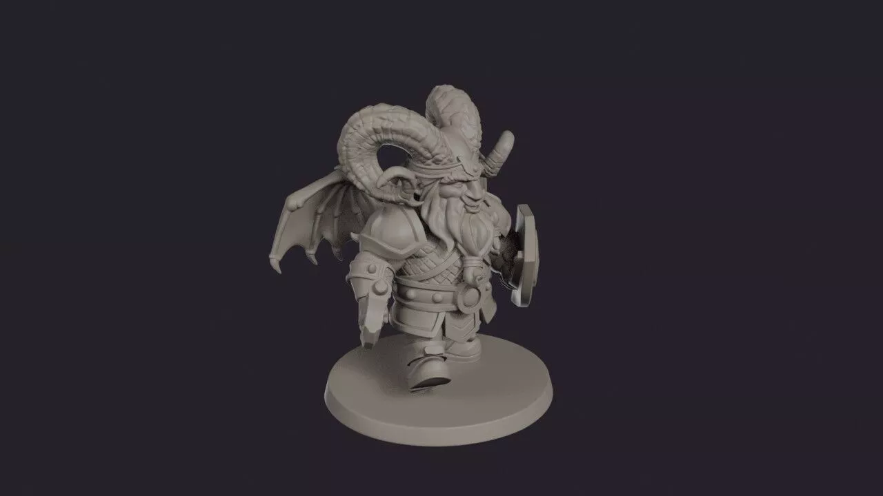 Demon Dwarf Infernal Reaver 3D print model