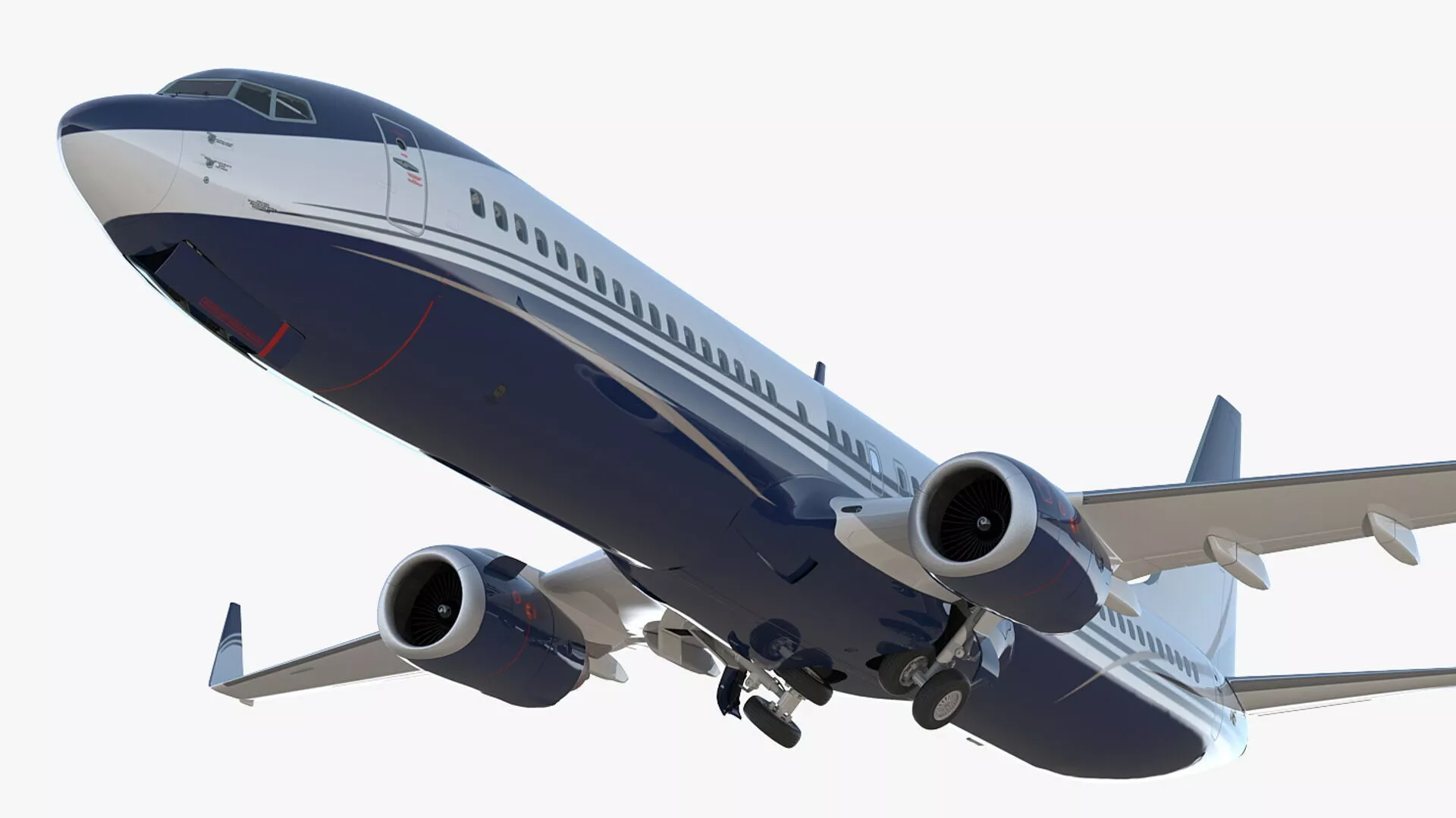 Boeing 737-900 ER with Cabin and Doors Rigged for Cinema 4D 3D model