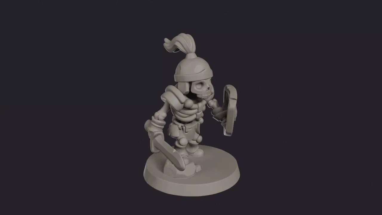 Bone Warrior Skeletal Knight 3D print model