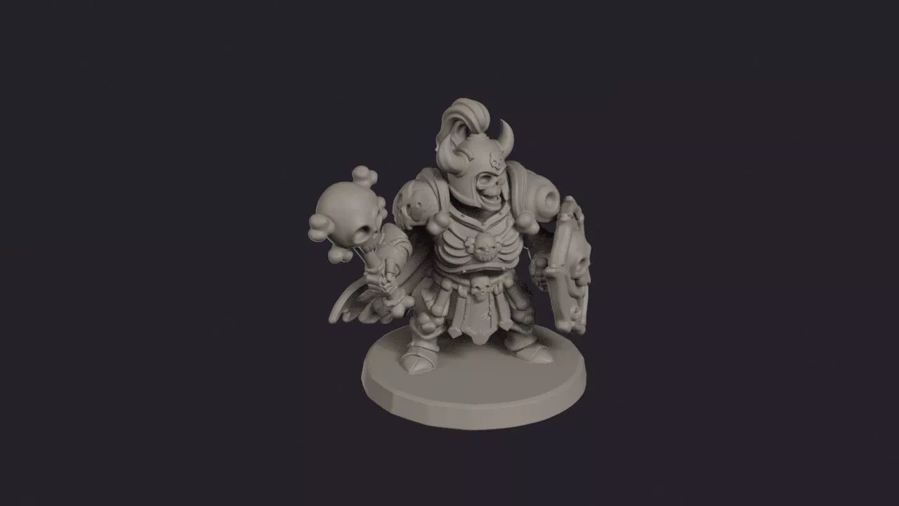 Bone Warlord Undead Champion 3D print model