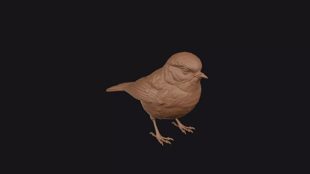 Black-Capped Chickadee 3D print model