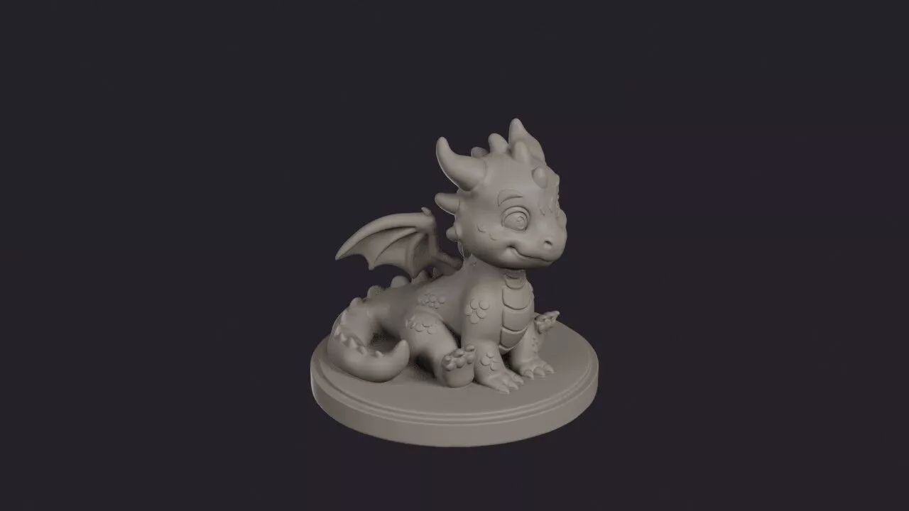 Baby Dragon Winged Hatchling 3D print model