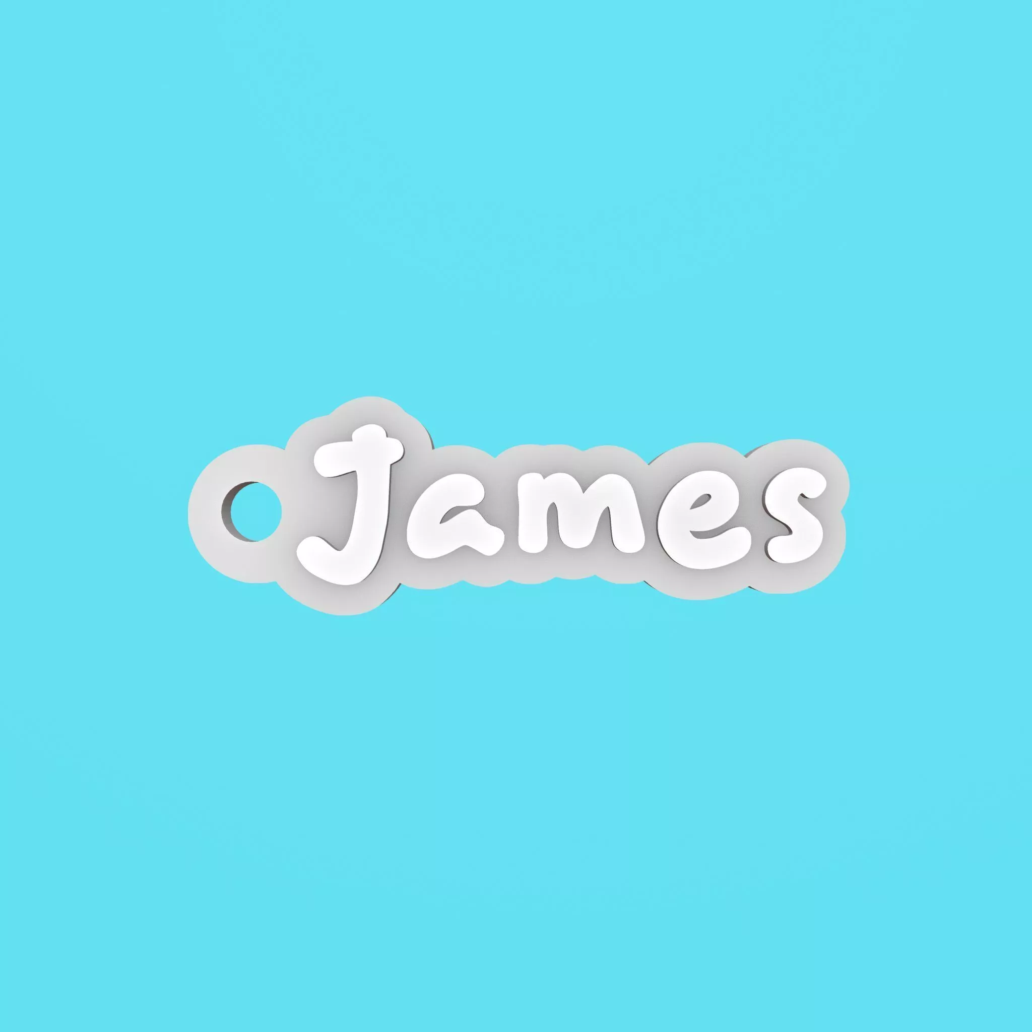3D Printable Personalized James Name Keychain Tag 3D print model