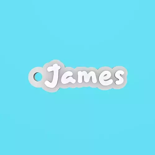 3D Printable Personalized James Name Keychain Tag