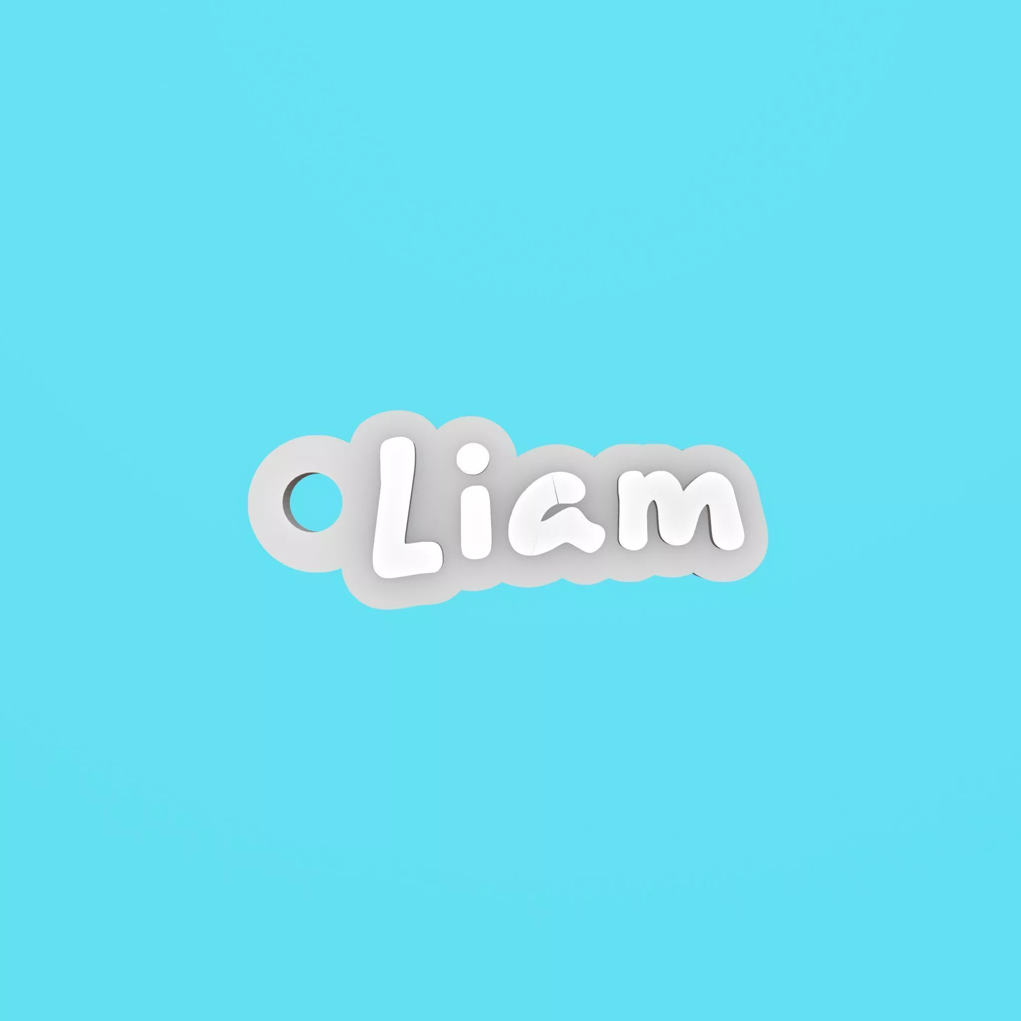 3D Printable Personalized Liam Name Keychain Tag 3D print model
