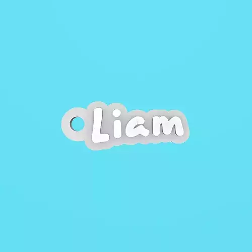 3D Printable Personalized Liam Name Keychain Tag