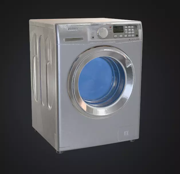 washing machine Low-poly 3D model